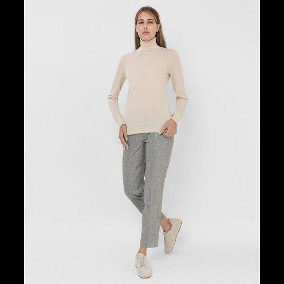 [SOLD] NWT LORO PIANA Women's Sz IT 46 US XL Navy Blue 100% Cashmere Turtleneck - Picture 9 of 13